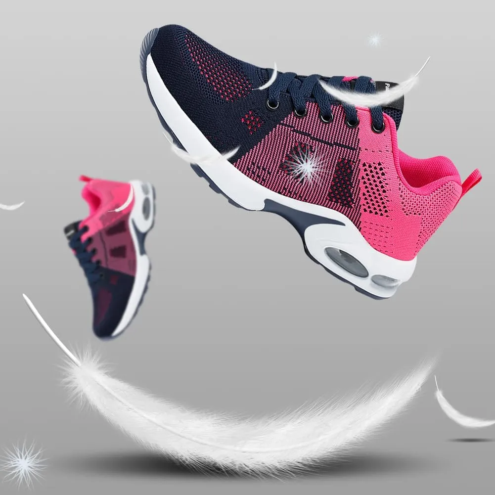 Padgene Womens Sneakers Air Cushion Running Shoes Lightweight Tennis Walking Shoes Mesh Breathable Gym Work Fashion Sneakers Athletic Comfortable Casual