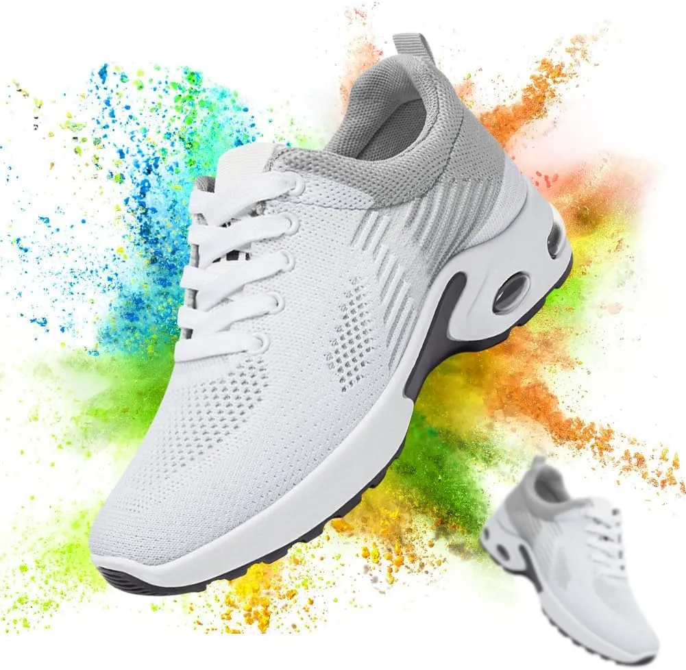 Padgene Womens Sneakers Air Cushion Running Shoes Lightweight Tennis Walking Shoes Mesh Breathable Gym Work Fashion Sneakers Athletic Comfortable Casual