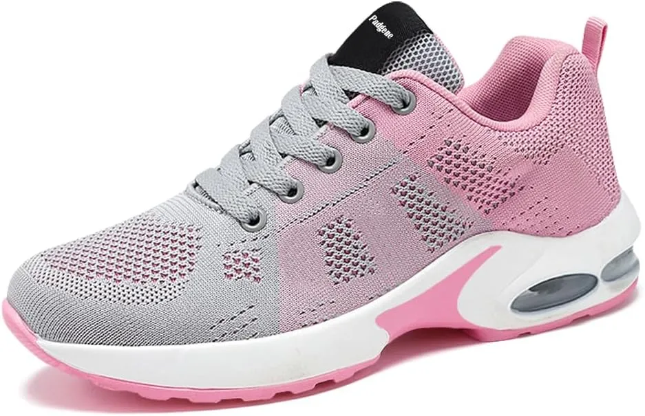 Padgene Womens Sneakers Air Cushion Running Shoes Lightweight Tennis Walking Shoes Mesh Breathable Gym Work Fashion Sneakers Athletic Comfortable Casual