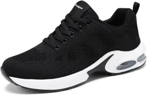 Padgene Womens Sneakers Air Cushion Running Shoes Lightweight Tennis Walking Shoes Mesh Breathable Gym Work Fashion Sneakers Athletic Comfortable Casual