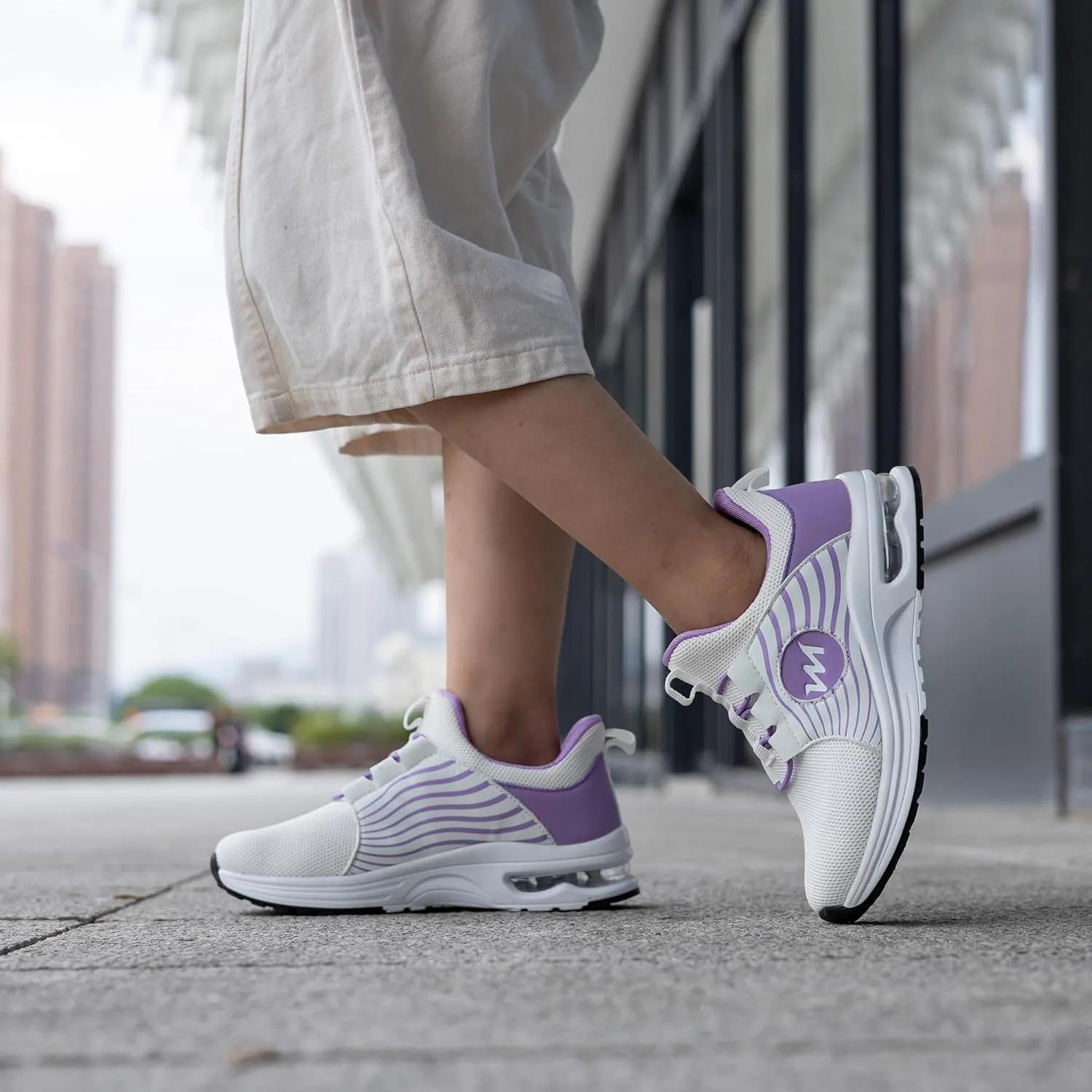 PERSOUL Kids Air Running Shoes Boys Girls Slip On Tennis Athletic Sneakers Breathable Lightweight Walking School Jogging Non Slip Footwear