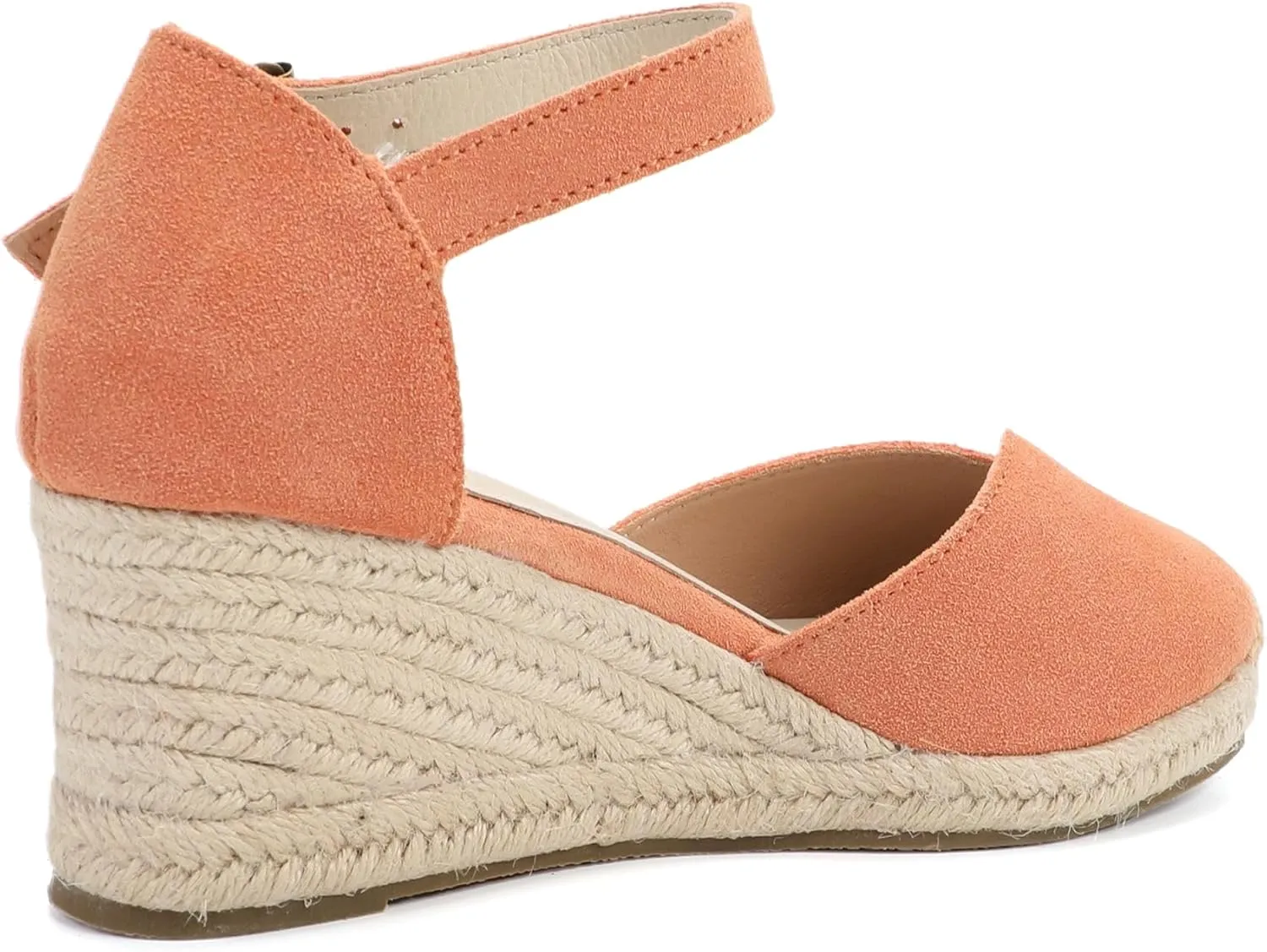 Platform Wedges Sandals for Women, 3" Wedge, Ankle-Strap, Cap Toe, Summer Espadrilles Heel Shoes