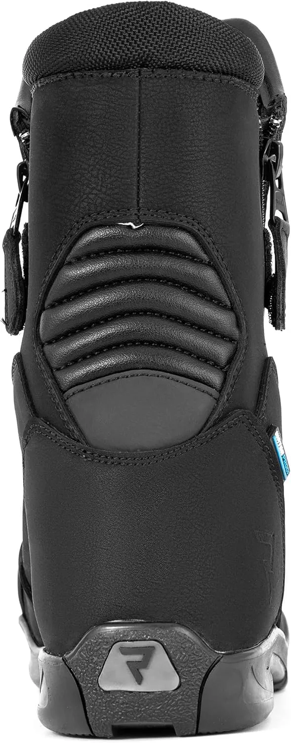 Rio Motorcycle Boots for Men and Women, PU Leather, Hipora Membrane, Ankle Protection, Two Long Zips, Antibacterial Insole, Reflective Elements, Sizes up to 48