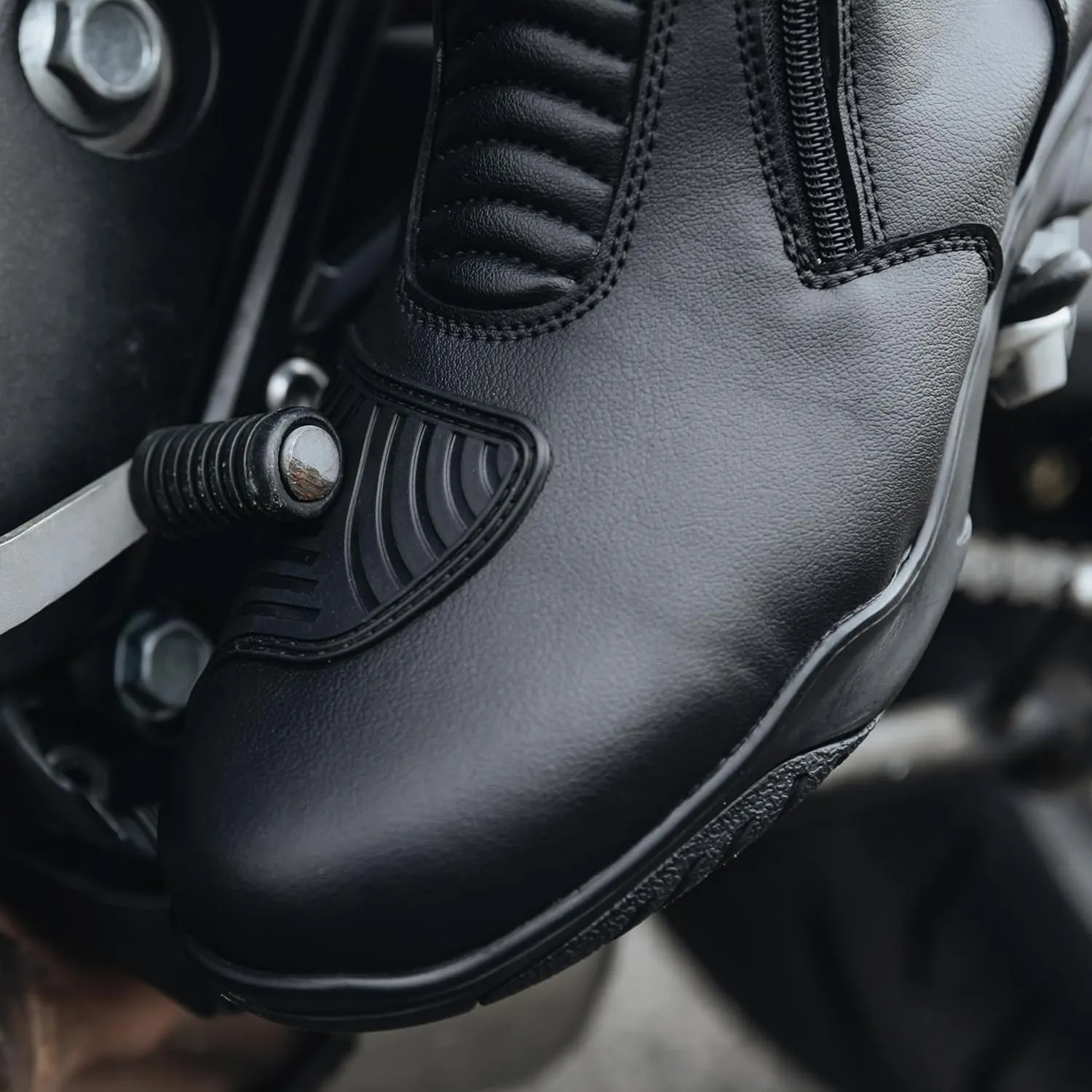 Rio Motorcycle Boots for Men and Women, PU Leather, Hipora Membrane, Ankle Protection, Two Long Zips, Antibacterial Insole, Reflective Elements, Sizes up to 48