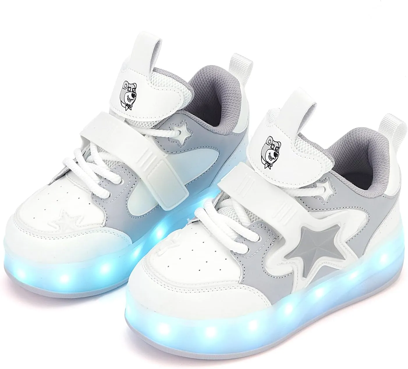 Roller Shoes with 16 LED Combinations for Girls Boys Roller Sneakers with 4-Wheels USB Rechargeable for Christmas Birthday Children Party Show Gift