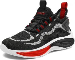 RUNSIDE Boys Girls Sneakers, Lace up Kids Tennis Shoes for Walking/Running Lightweight Breathable Gym Shoes Outdoor, Little Kid/Big Kid