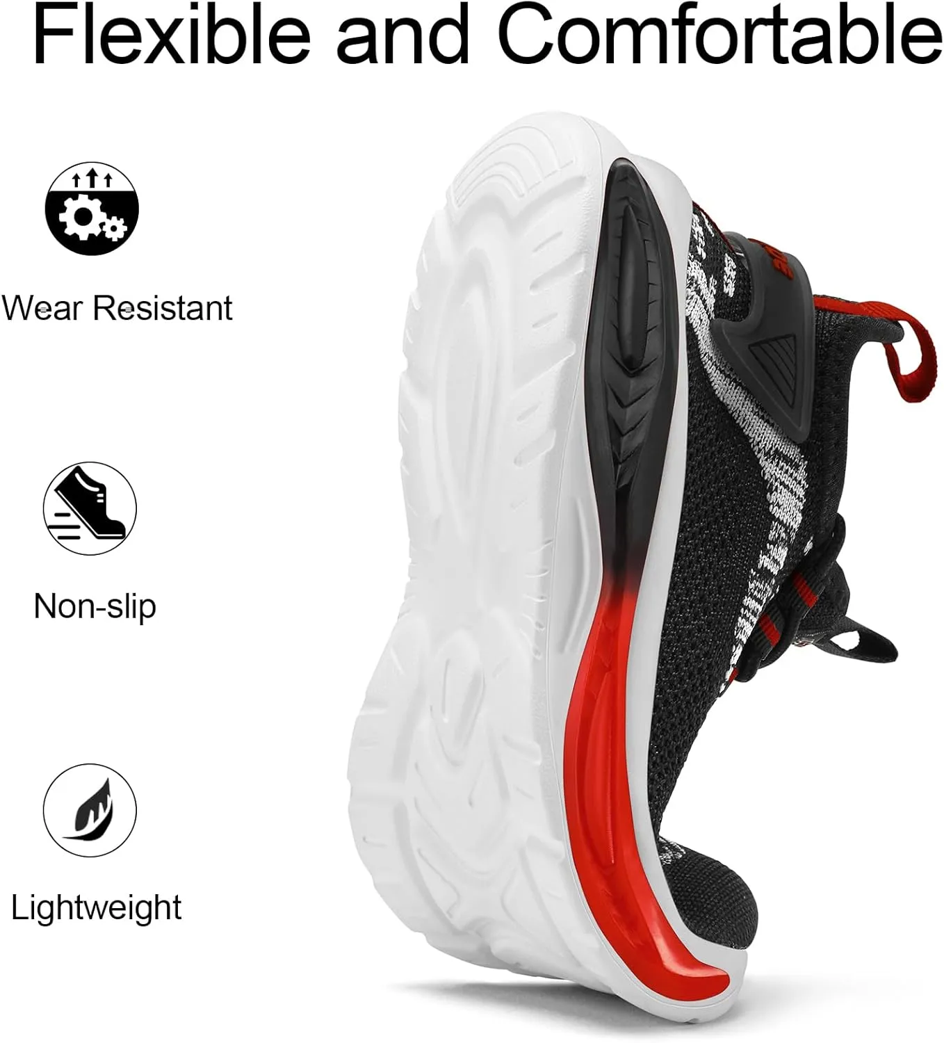 RUNSIDE Boys Girls Sneakers, Lace up Kids Tennis Shoes for Walking/Running Lightweight Breathable Gym Shoes Outdoor, Little Kid/Big Kid