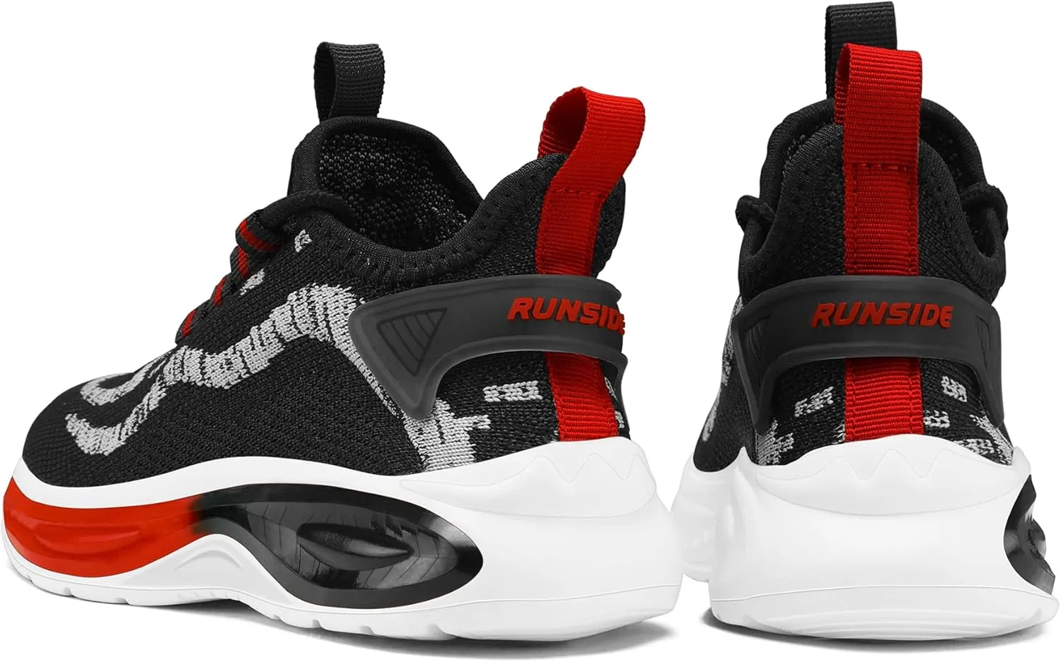 RUNSIDE Boys Girls Sneakers, Lace up Kids Tennis Shoes for Walking/Running Lightweight Breathable Gym Shoes Outdoor, Little Kid/Big Kid