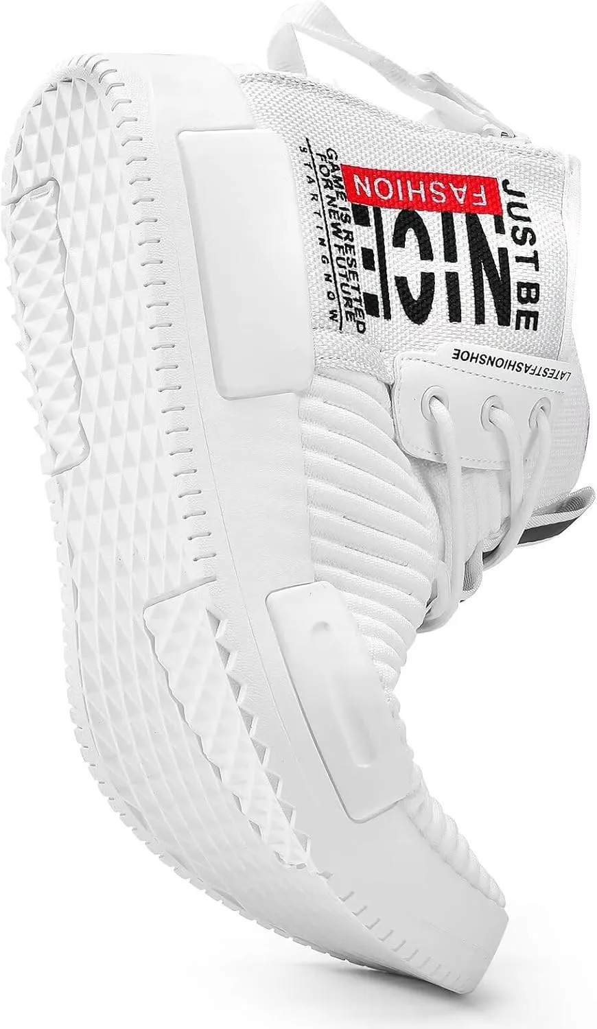 SANNAX Men's High Top Fashion Sneakers Lace Up Walking Shoes Breathable Running Shoes Casual Athletic Hip Hop Shoes for Men