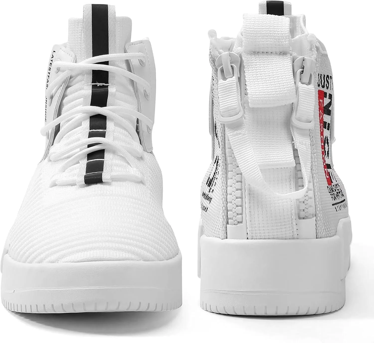 SANNAX Men's High Top Fashion Sneakers Lace Up Walking Shoes Breathable Running Shoes Casual Athletic Hip Hop Shoes for Men