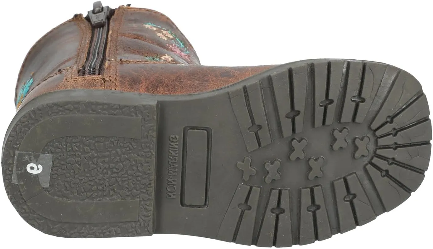 Smoky Mountain Women's Mesa Square Toe Pull On Brown Oil Distressed/Navy Crackle Boots