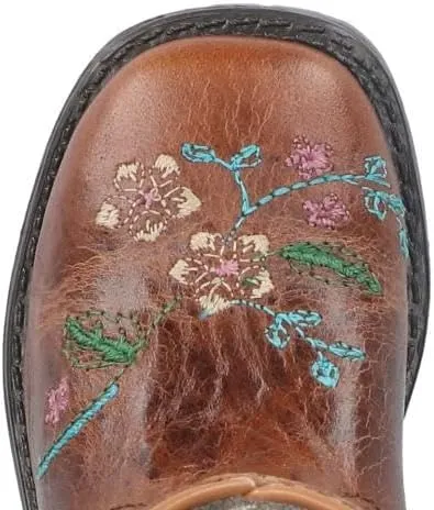 Smoky Mountain Women's Mesa Square Toe Pull On Brown Oil Distressed/Navy Crackle Boots