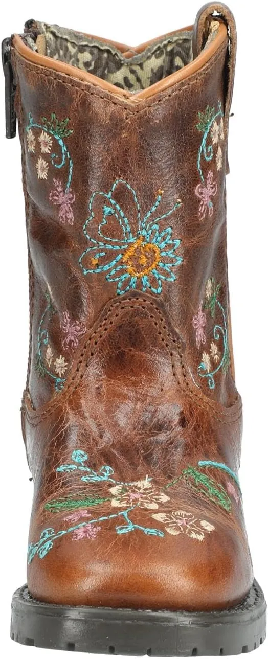 Smoky Mountain Women's Mesa Square Toe Pull On Brown Oil Distressed/Navy Crackle Boots