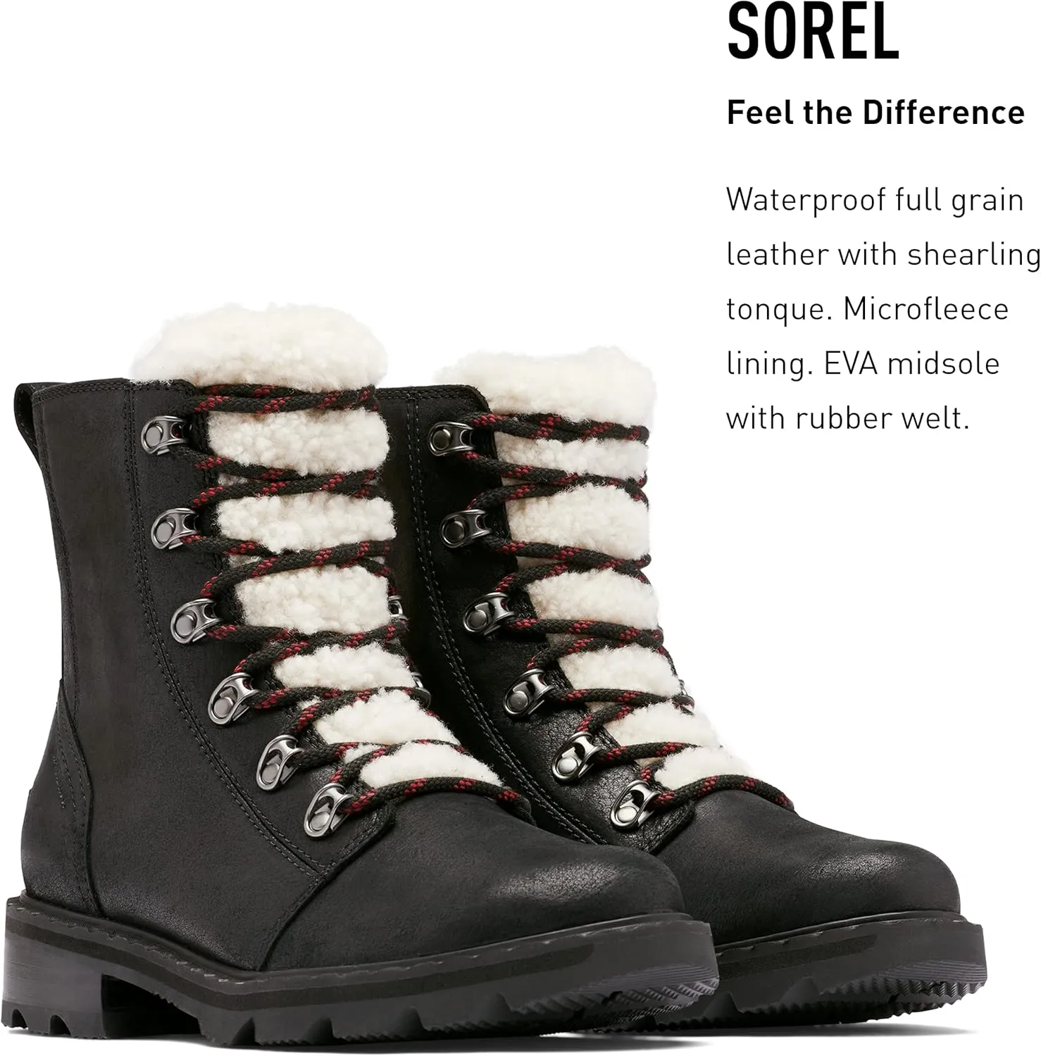 Sorel Women's Lennox Lace Cozy Rain Boot — Waterproof Suede Boots