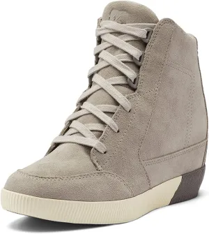 Sorel Women's Out 'N About Wedge Boots — Dove, Quarry — Waterproof Suede Rain Boots — Size 9.5