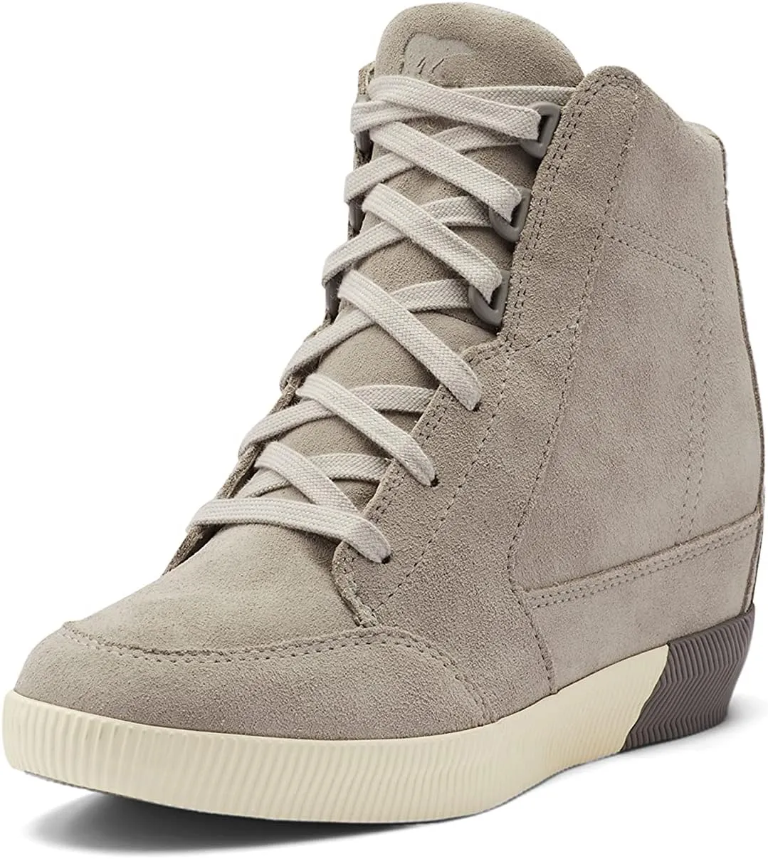 Sorel Women's Out 'N About Wedge Boots — Dove, Quarry — Waterproof Suede Rain Boots — Size 9.5