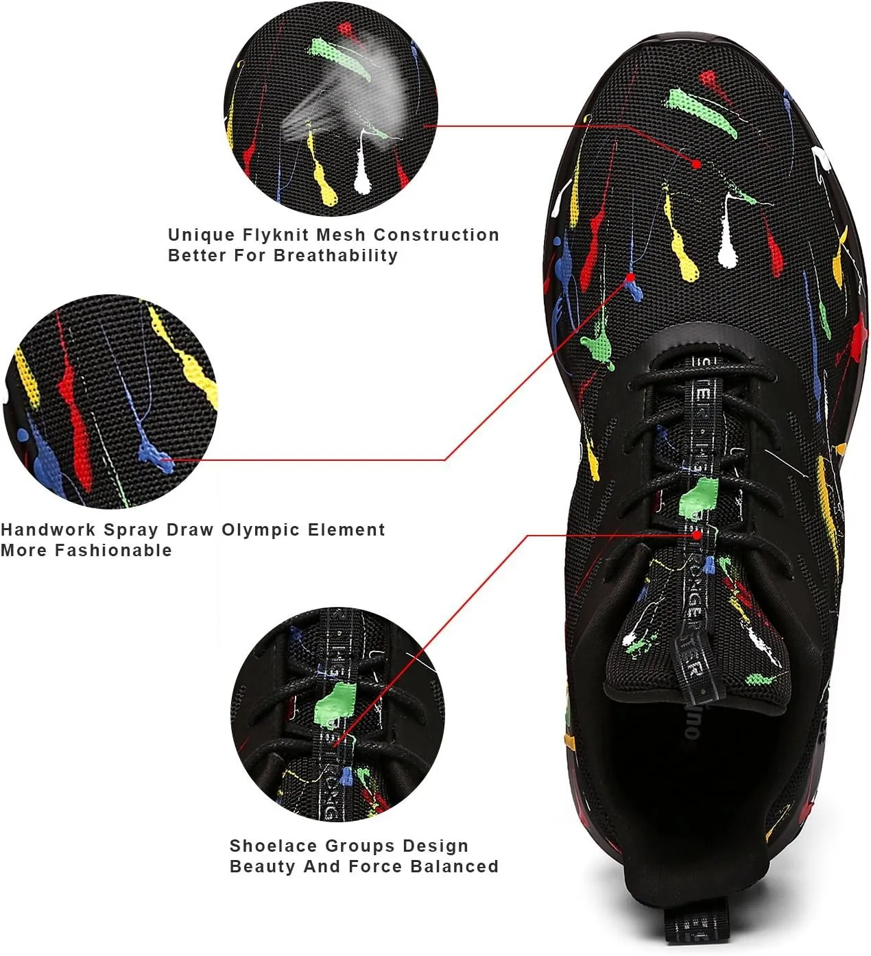 Soulsfeng Kids Tennis Shoes Lightweight Breathable Boys Running Shoe Fashion Walking Sneakers for Girls (Little Kid/Big Kid)