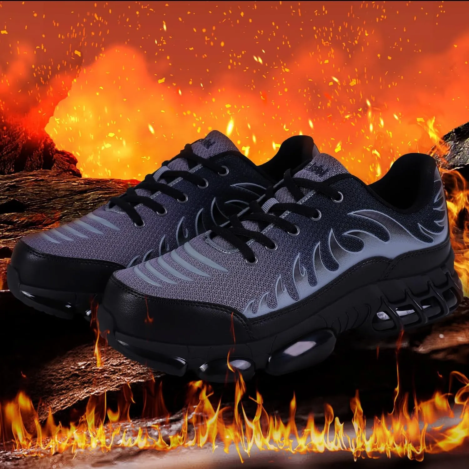 Steel Toe Shoes for Men Lightweight Comfortable Safety Shoes for Men Indestructible Work Shoes for Construction