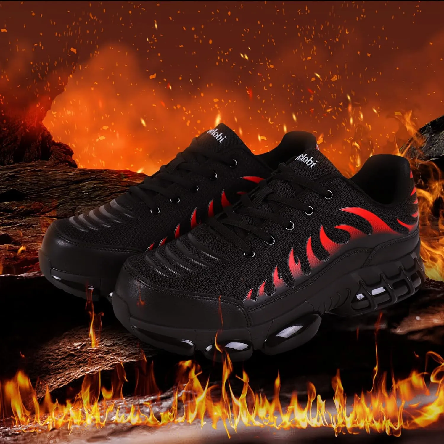 Steel Toe Shoes for Men Lightweight Comfortable Safety Shoes for Men Indestructible Work Shoes for Construction