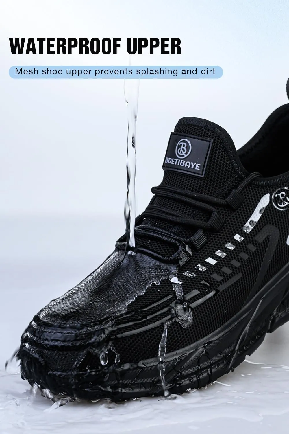 Steel Toe Sneakers Comfortable Safety Shoes for Men Steel Toe Shoes for Women Slip On Construction Work Shoes