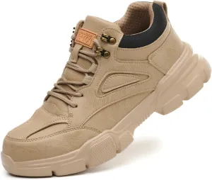 Steel Toe Work Boots for Men Wide Width Indestructible Safety Shoes Construction Shoes for Wide Feet Utility Mens Work Shoe