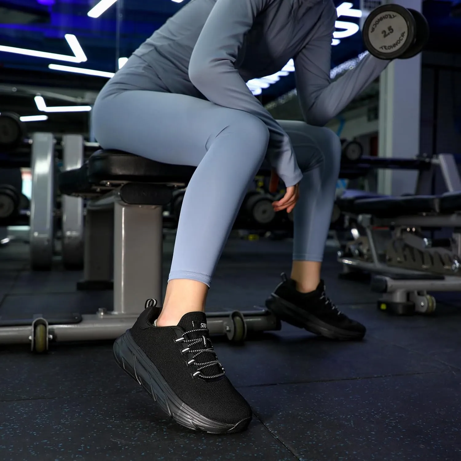 STQ Slip on Sneakers Women Orthopedic Walking Shoes for Plantar Fasciitis Relief