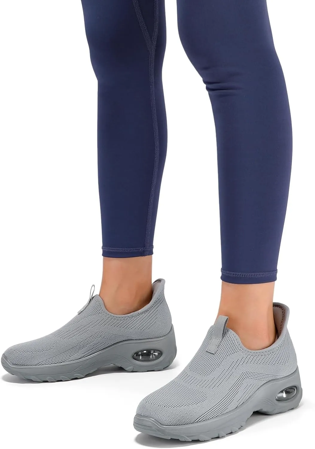STQ Walking Shoes Women Slip On Sneakers Air Cushion Comfortable Breathable Lightweight Mesh Shoes Shock Absorbing Design Ideal for Plantar Fasciitis All Day Standing