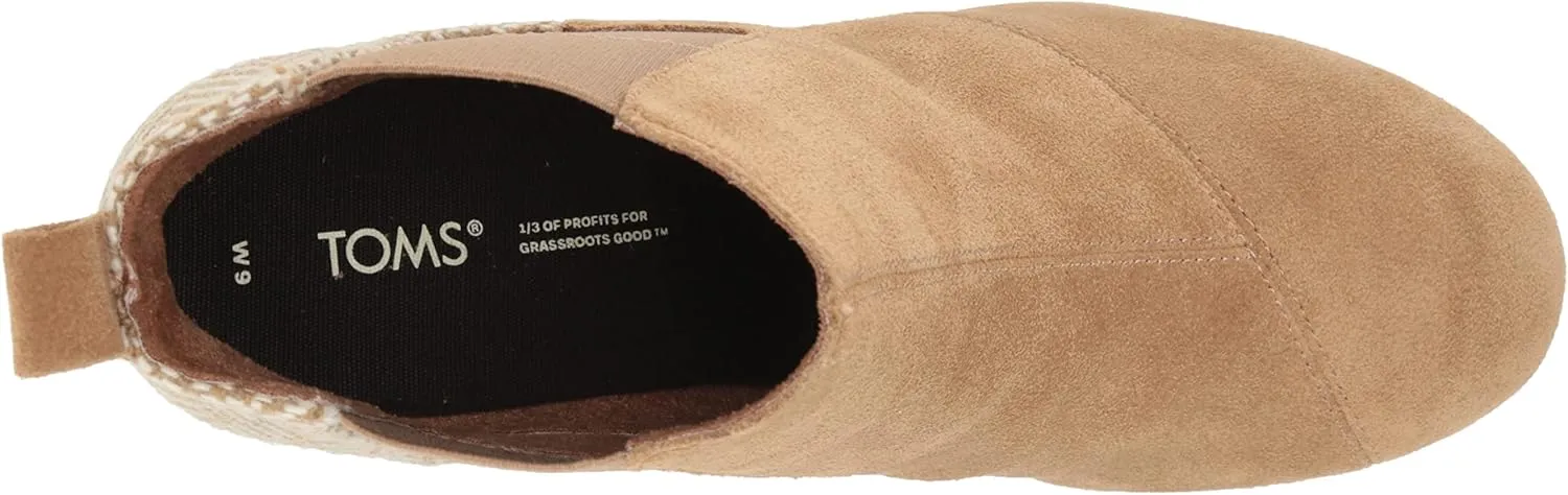 TOMS Women's Bailey Ankle Boots,Suede/Textile/Leather – Booties for Women