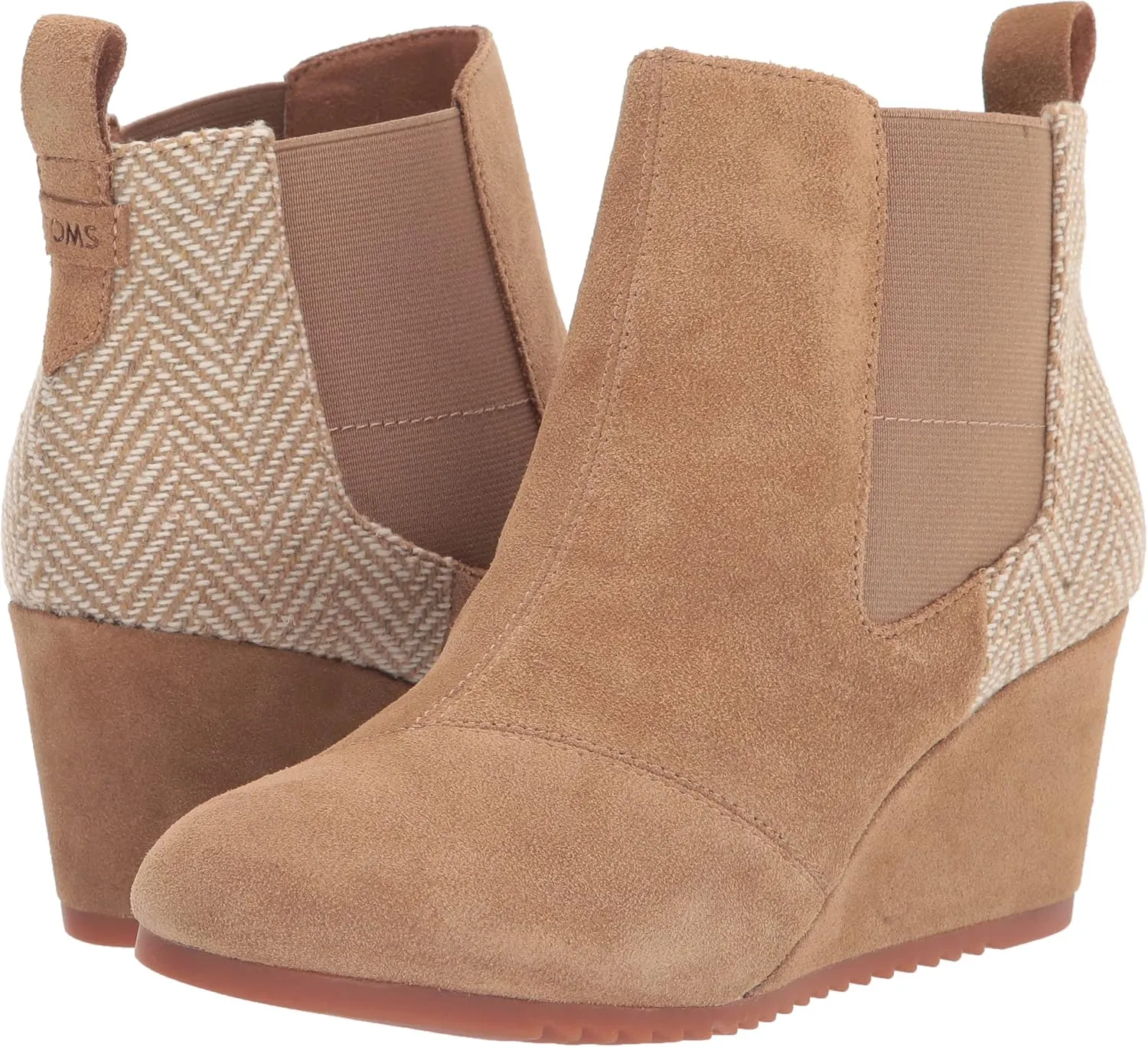 TOMS Women's Bailey Ankle Boots,Suede/Textile/Leather – Booties for Women