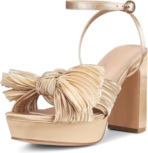 VIMISAOI Womens Heeled Sandals Platform Sandals Women White Sandals Women Dress Sandals for Women Wedding Shoes for Bride