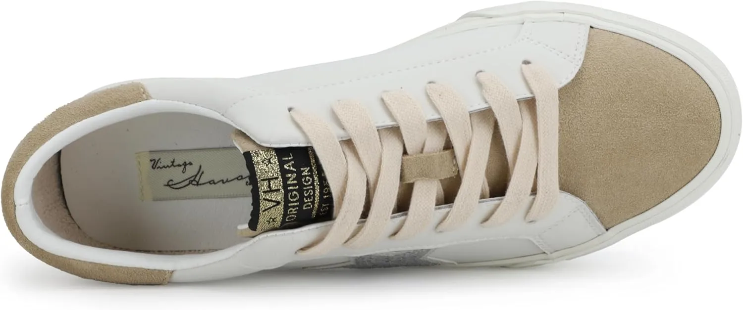 Vintage Havana Grande Women’s Fashion Sneakers | Star Tennis Shoes Womens | Low Top Slip On | Walking Comfortable Casual