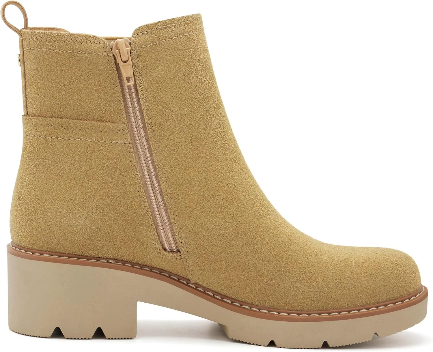 vodvob Women's Ankle Boots Water Repellent Fashion Lug Sole Elastic with Side Zipper Chelsea Boots Slip On Fall Booties