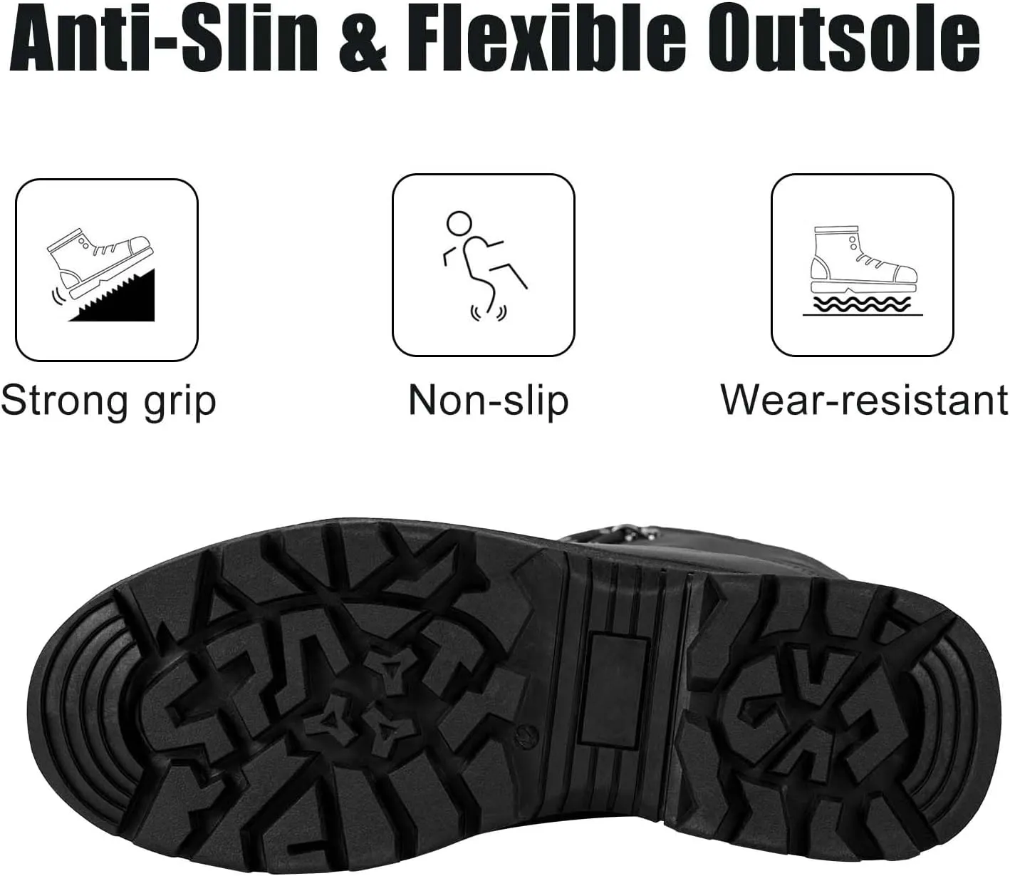Waterproof Snow Boots for Men - Men's Winter Boots, Warm Fur Lined Men's Snow Boots Slip Resistance Lightweight for Outdoor Hiking Work