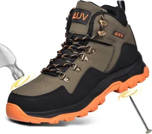 Waterproof Steel Toe Work Boots for Men Safety Non Slip Comfortable Industrial & Construction Boots