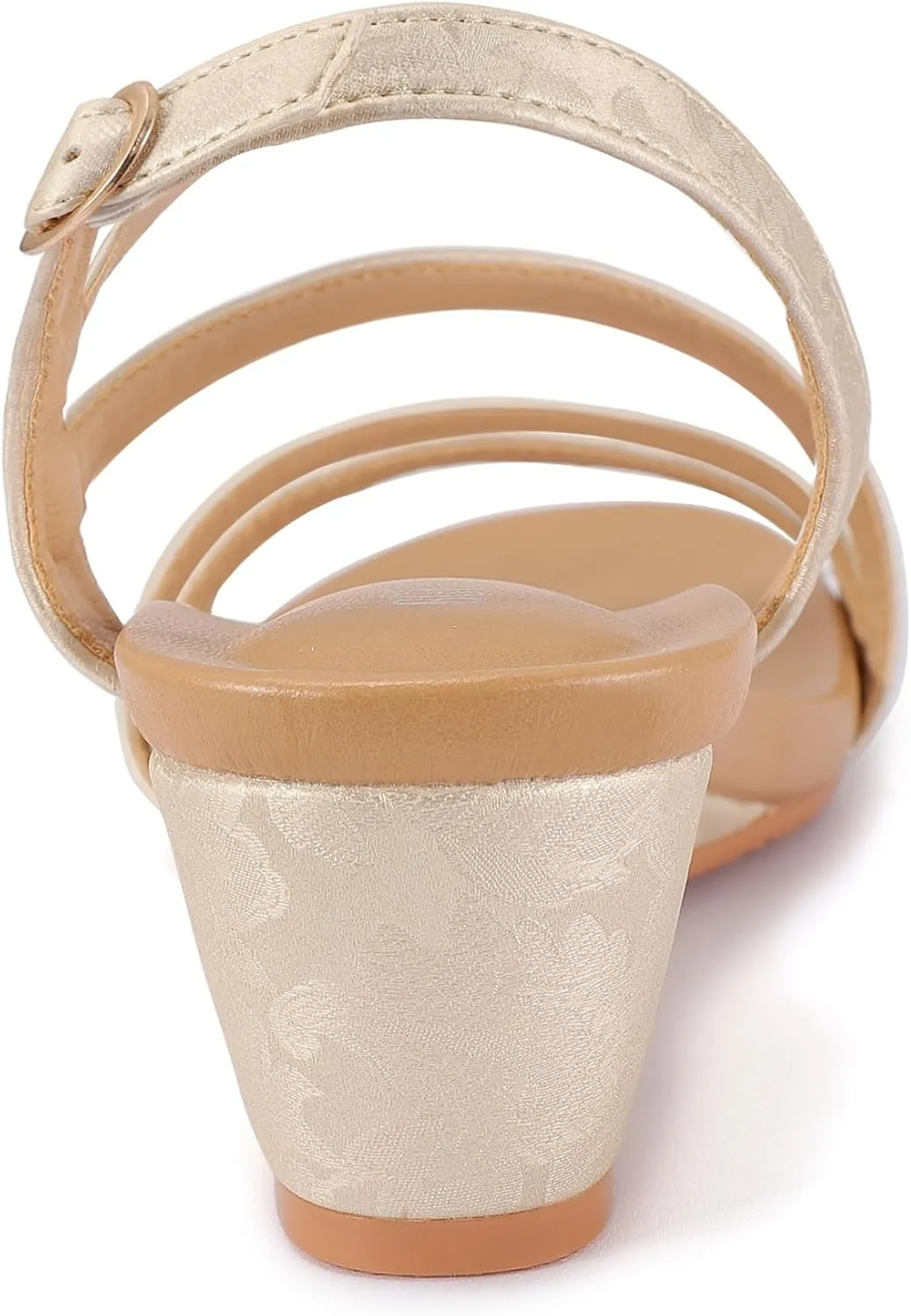 Wedge Sandals for Women Dress Elastic Ankle Strap Rhinestone Sandals Summer Comfortable Shoe