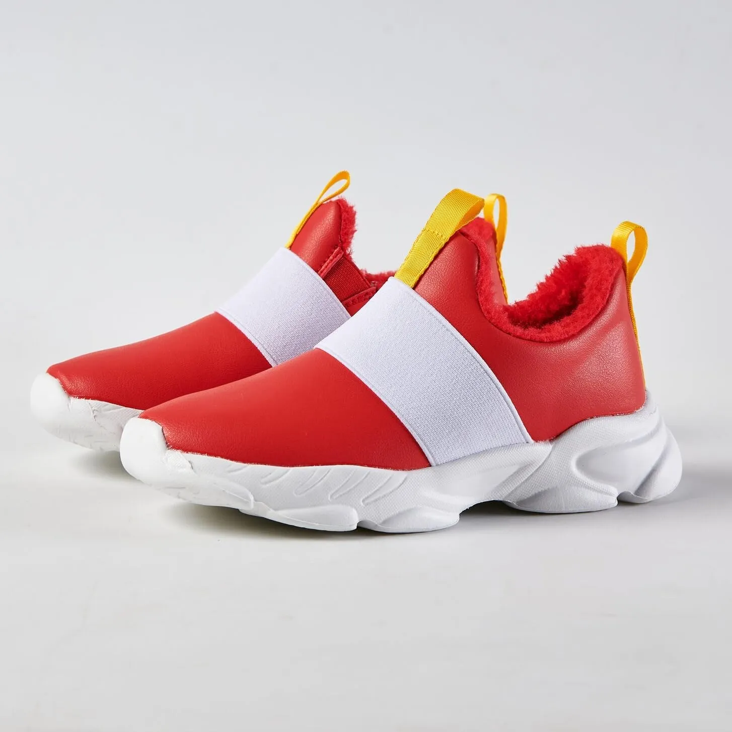 Winter Shoes for Boys Girls Kids Red Color Sneaker with Sonic Birthday Supplies Rings and Gems