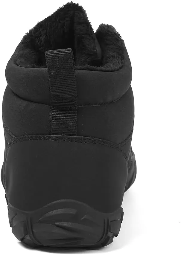 Winter Snow Boots for Women Men Hike Barefoot Shoes Minimalist Winter Snow Boots Zero Drop & Wide Toe Box & Waterproof Fur Lining Snow Booties Warm Hike Shoes