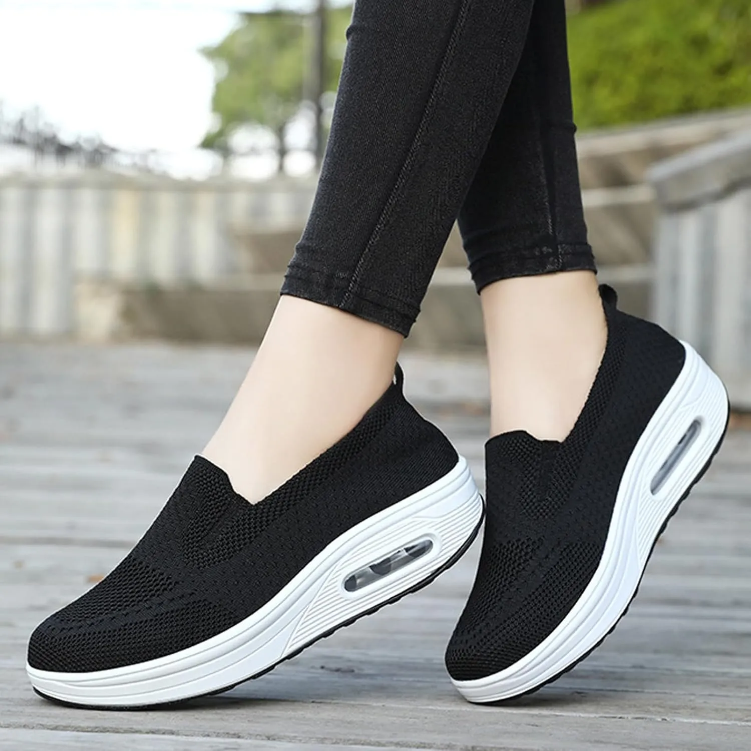 Women's Breathable Orthopedic Air Cushion Sneakers for Comfortable Casual Walking Shoes