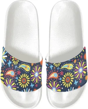 Women's Casual Slide Sandals,Non-Slip Open Toe Womens Slide Sandals for Bathroom,Indoor Home,Pool,Beach