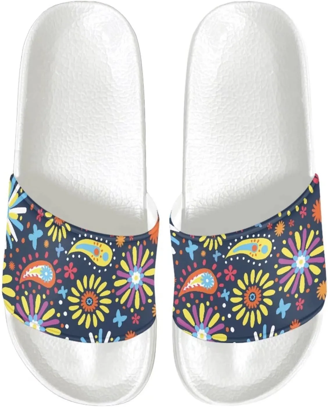 Women's Casual Slide Sandals,Non-Slip Open Toe Womens Slide Sandals for Bathroom,Indoor Home,Pool,Beach