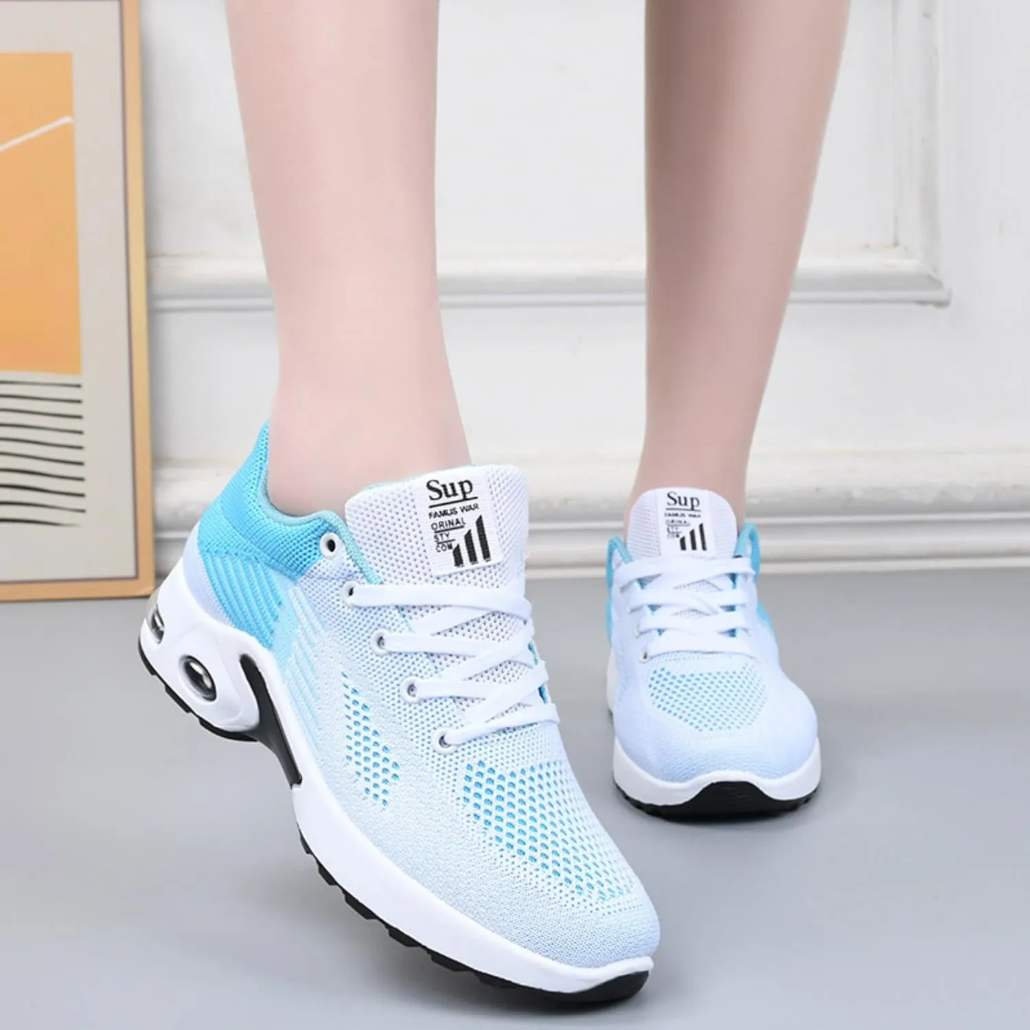 Women's Casual Sneakers – Lightweight, Breathable Non-Slip Walking Shoes for Work, Nursing, Running, and Everyday Use
