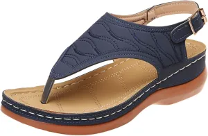 Women's Comfy Orthotic Sandals, Sandals for Women, Wide Gladiator Orthopedic Women with Arch Support, Roman Low Wedges Flip Flops Anti-Slip Beach Travel Vacation Casual Daily Summer Dressy