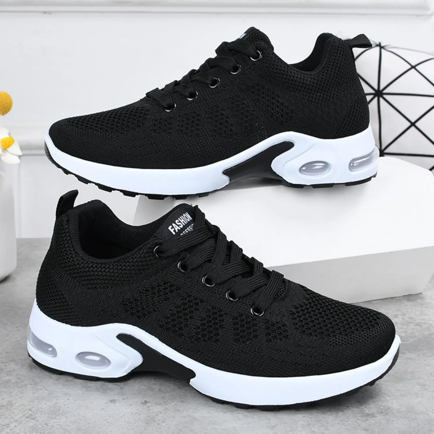 Women's Cushion Sneakers-Breathable, Non-Slip Walking Shoes with Shock-Absorbing Comfort,Lightweight Shock for Outdoor