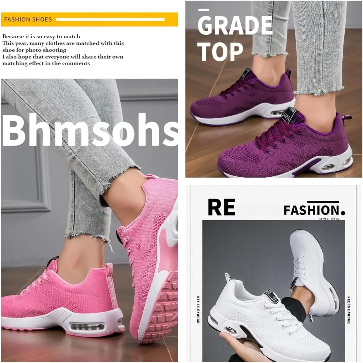 Women's Cushion Sneakers-Breathable, Non-Slip Walking Shoes with Shock-Absorbing Comfort,Lightweight Shock for Outdoor