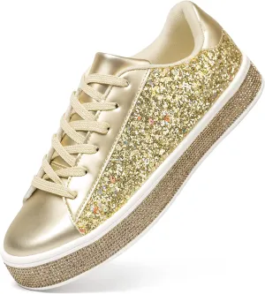 Womens Glitter Wedding Sneakers Neon Dressy Sequin Sparkly Sneakers Rhinestone Bling Bridal Shoes Shiny Tennis Shoes