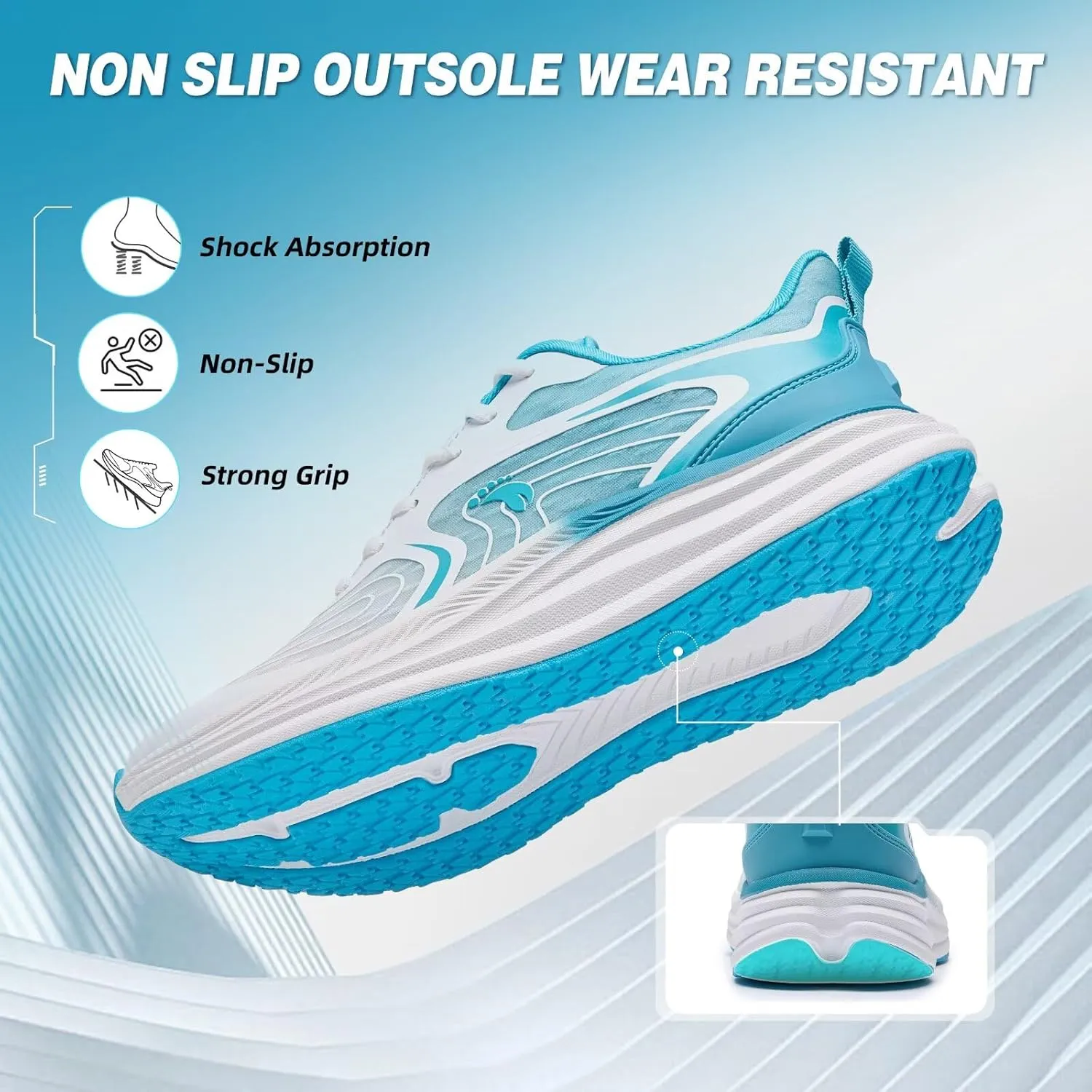 Women's Orthopedic Road Running Shoes: Comfortable Casual Arch Support Plantar Fasciitis Athletic Sneakers, High Arch Flat Feet Tennis Sports Work Walking Shoes for Foot and Heel Pain Relief