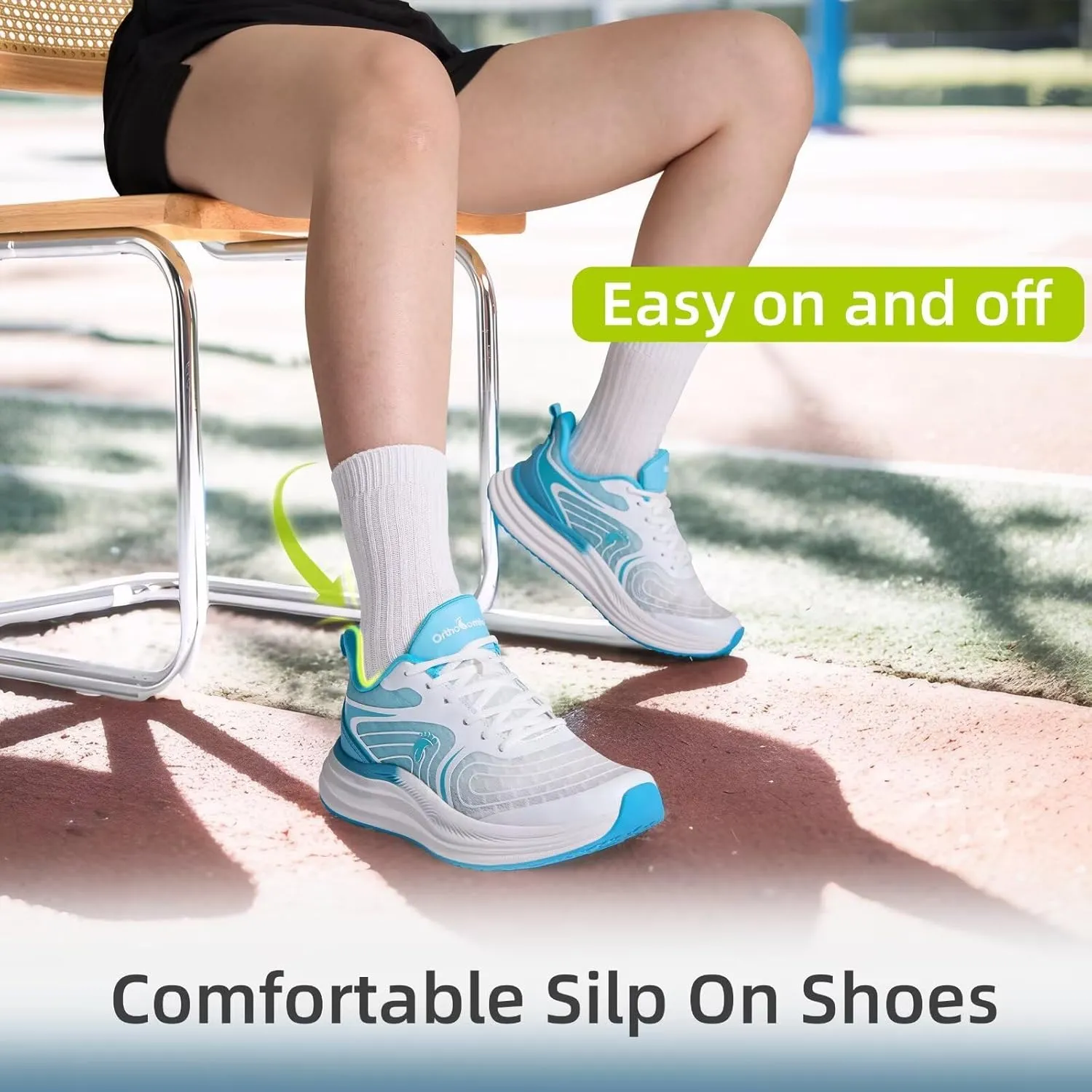 Women's Orthopedic Road Running Shoes: Comfortable Casual Arch Support Plantar Fasciitis Athletic Sneakers, High Arch Flat Feet Tennis Sports Work Walking Shoes for Foot and Heel Pain Relief