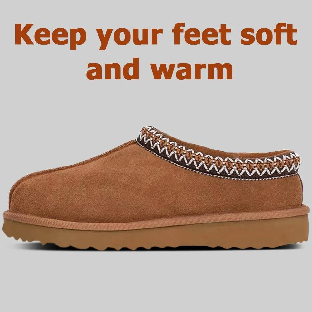 Women's Slippers Platform Mini Boots For Women Ankle Boots Suede Fleece-Lined Indoor and Outdoor Anti-Slip Slippers