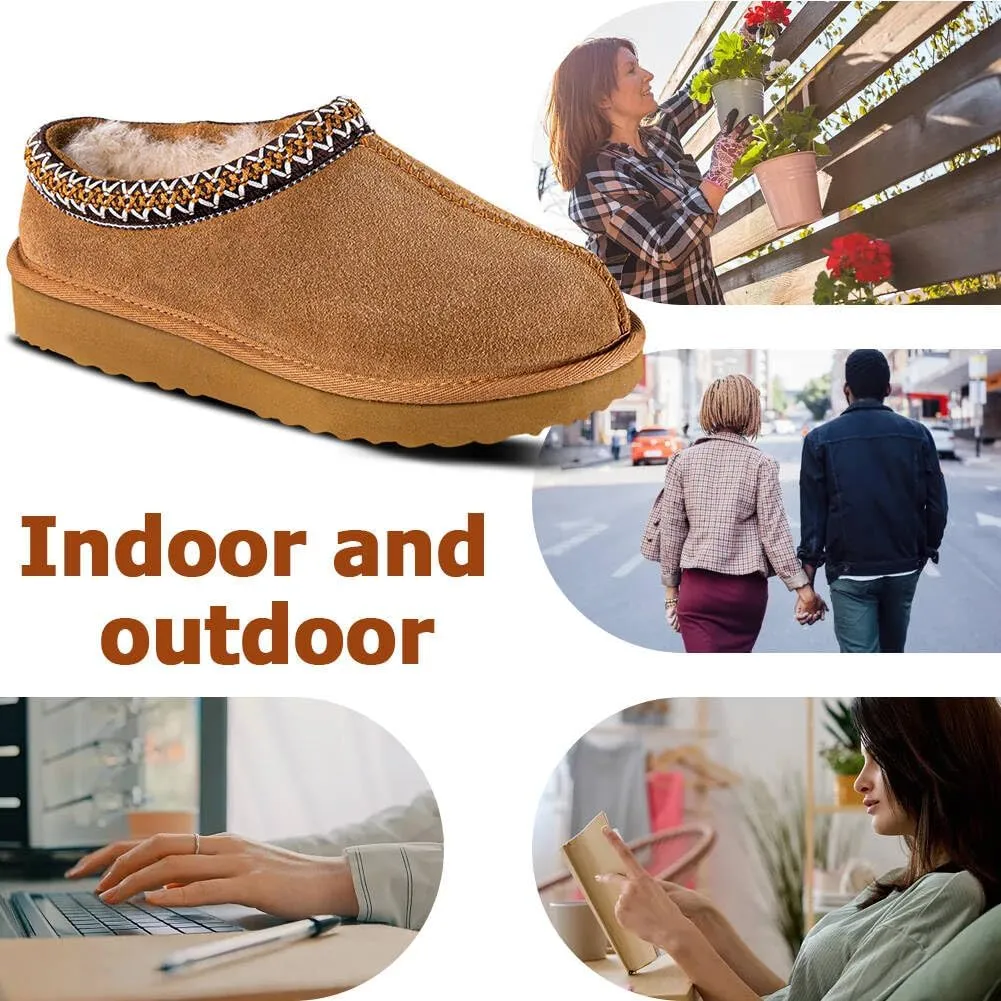 Women's Slippers Platform Mini Boots For Women Ankle Boots Suede Fleece-Lined Indoor and Outdoor Anti-Slip Slippers