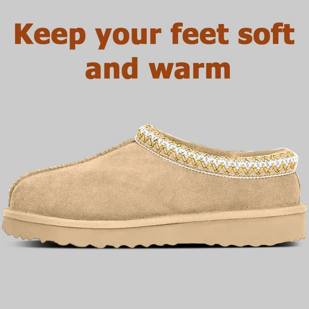 Women's Slippers Platform Mini Boots For Women Ankle Boots Suede Fleece-Lined Indoor and Outdoor Anti-Slip Slippers